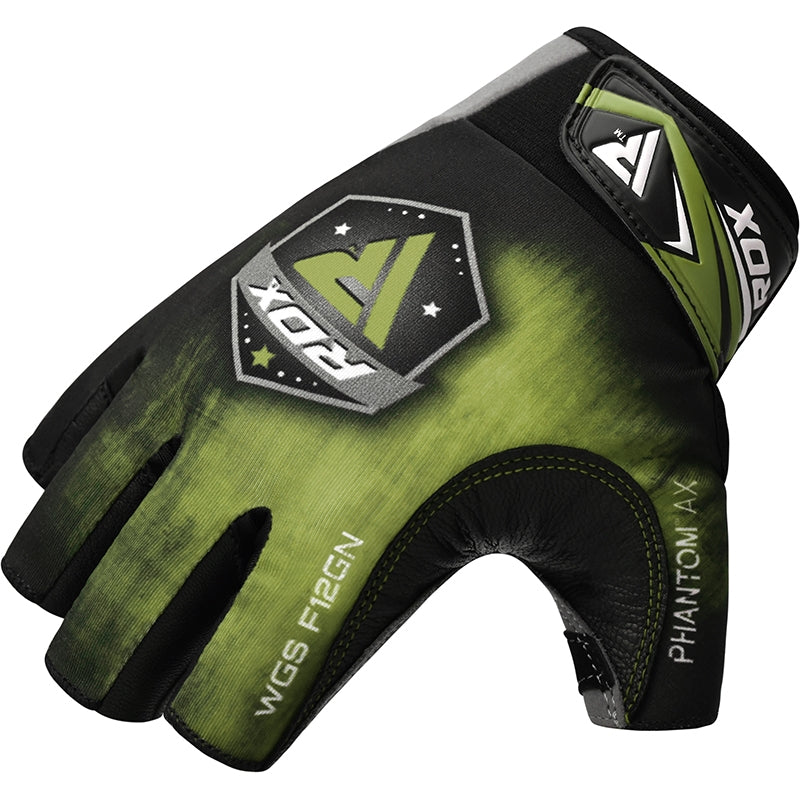 RDX F12 Weightlifting Gym Gloves#color_green