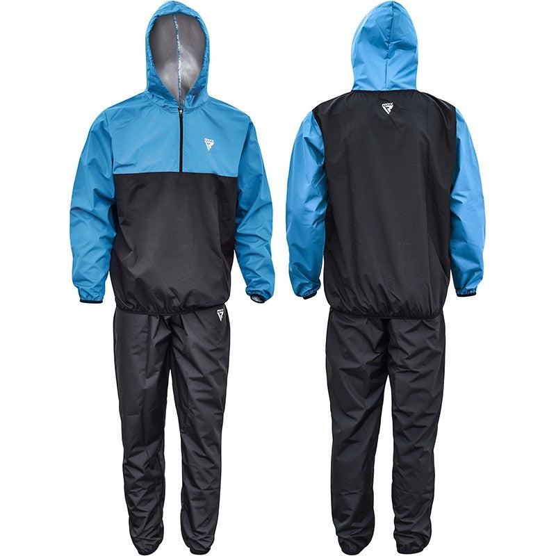 RDX X6 Hooded Sauna Sweat Suit#color_blue