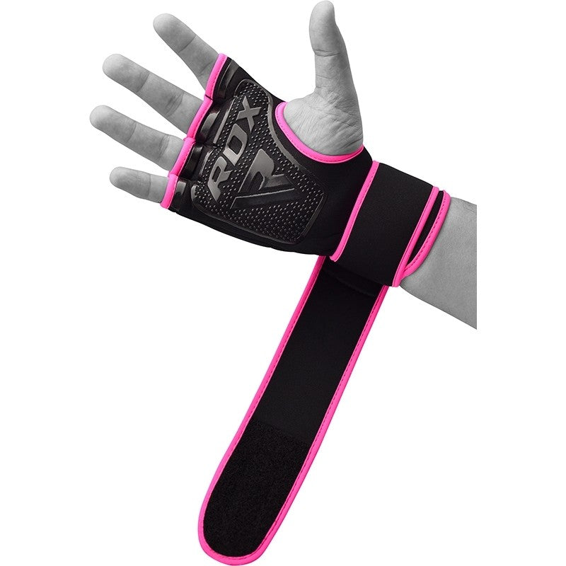 RDX X8 Pink Boxing Inner Gel Gloves with Strap